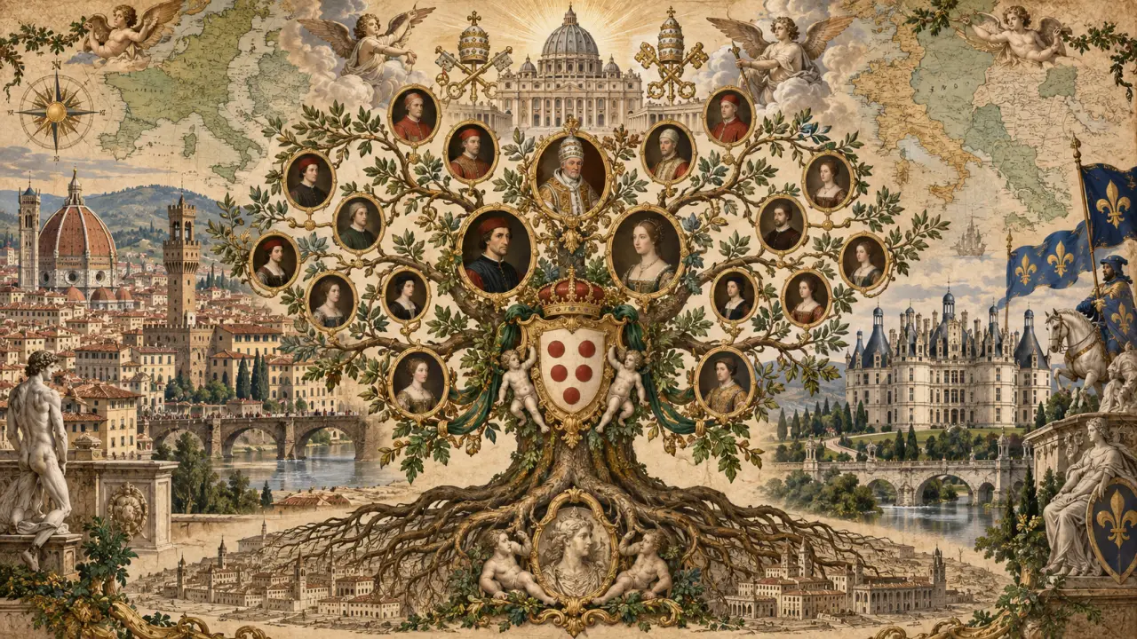 L’arbre généalogique des Médicis relie Florence, la papauté et la France